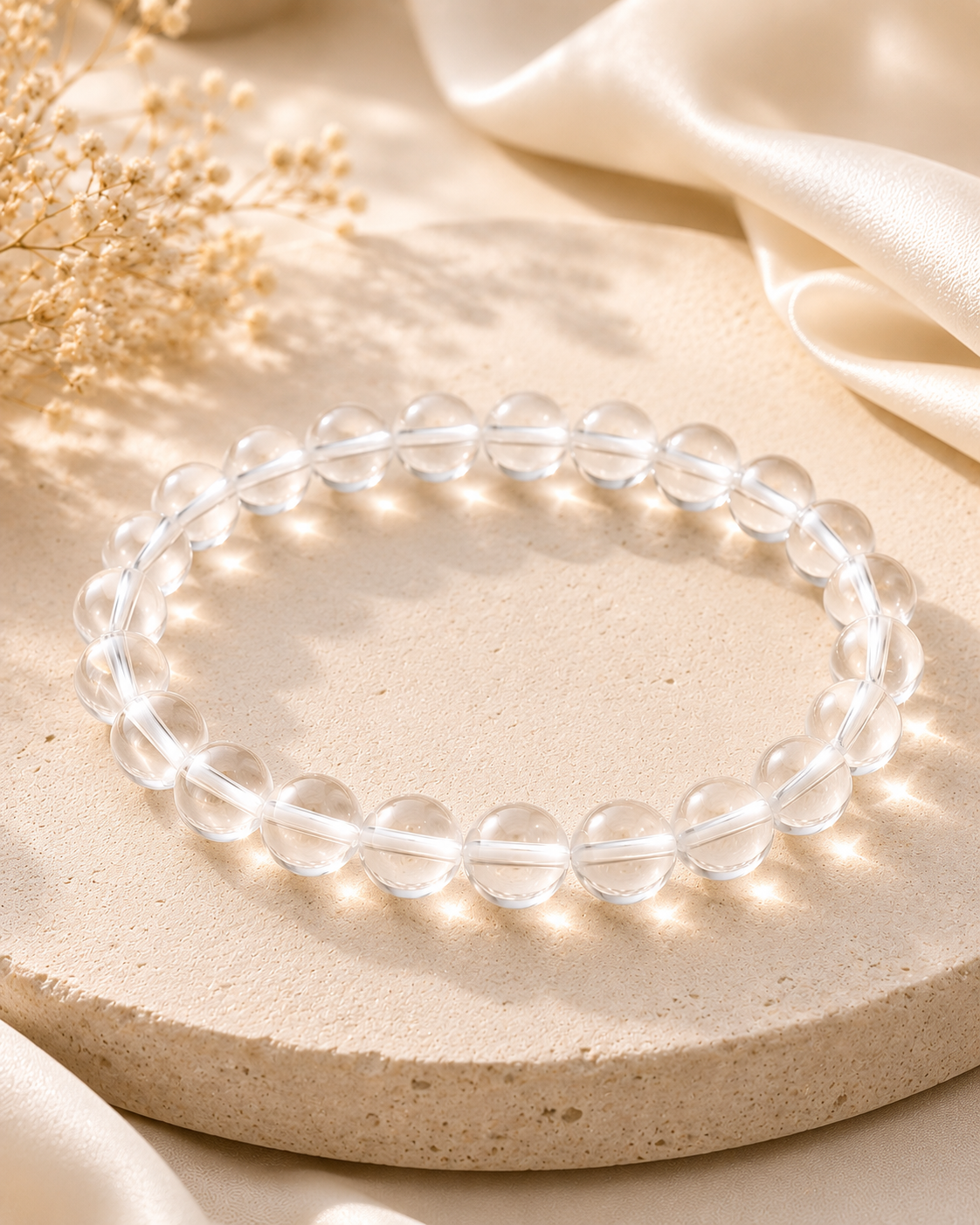 Clear Quartz Crystal Bracelet for Clarity, Focus & Positive Energy | RatnAura
