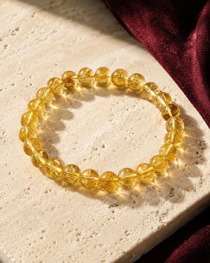 Natural Genuine Citrine Stone  Bracelet | RatnAura