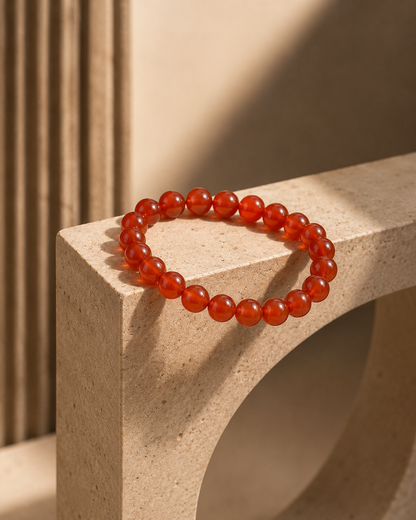 Natural Genuine Carnelian Stone Bracelet | RatnAura