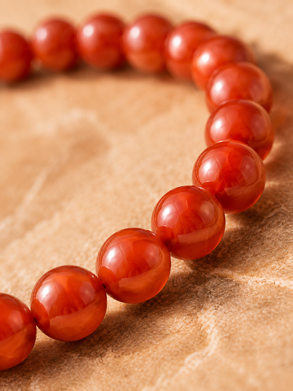 Natural Red Jasper Adjustable Stretch Bracelet | 8mm Beads | RatnAura