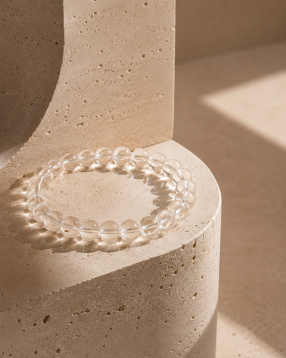 Clear Quartz Crystal Bracelet for Clarity, Focus & Positive Energy | RatnAura