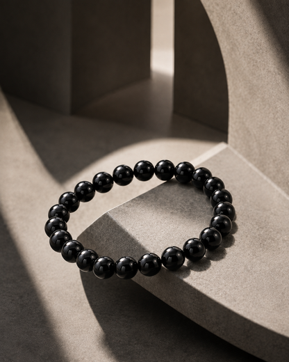 Black Onyx Crystal Bracelet for Protection, Strength & Grounding| RatnAura