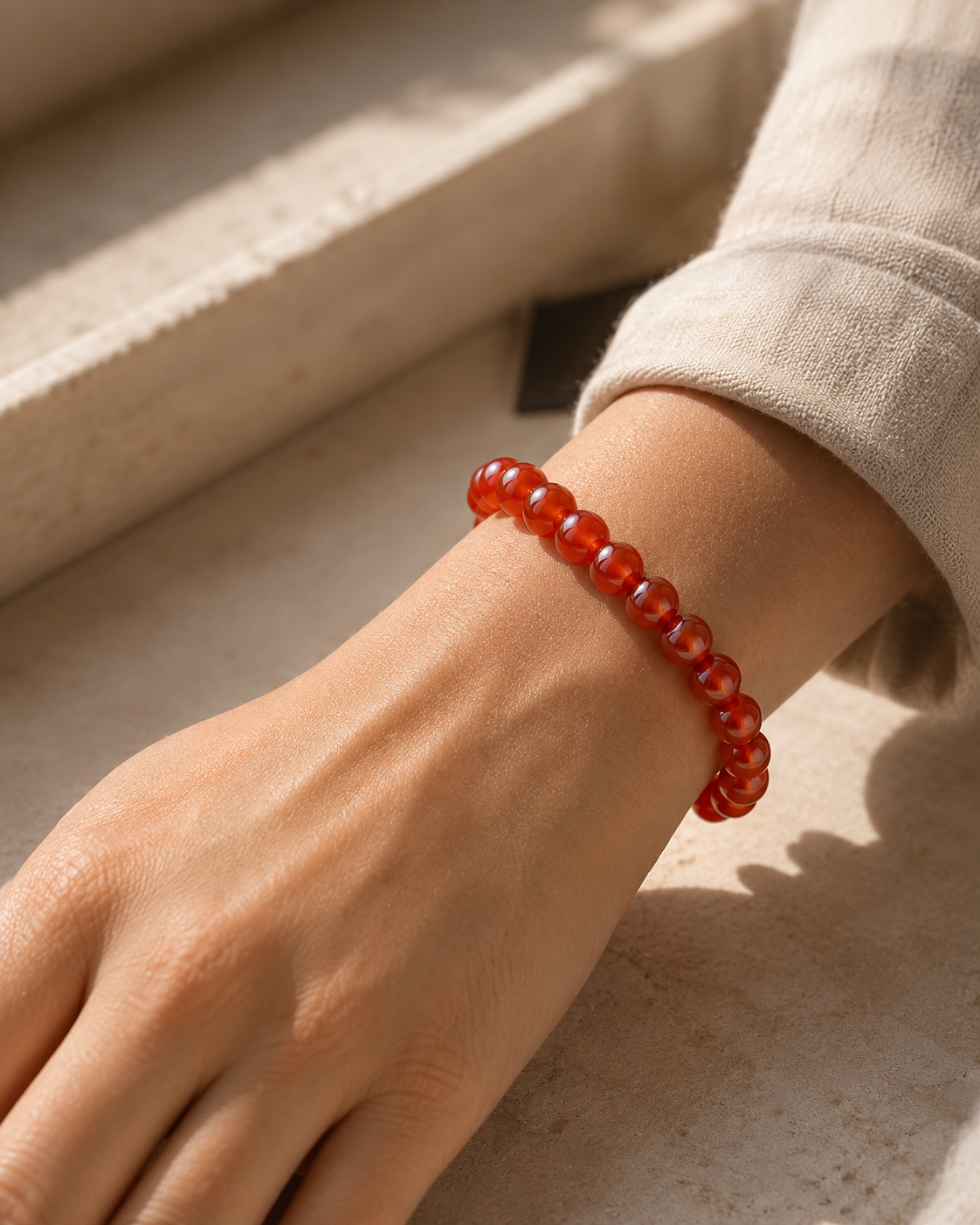 Natural Genuine Carnelian Stone Bracelet | RatnAura