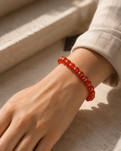 Natural Genuine Carnelian Stone Bracelet | RatnAura