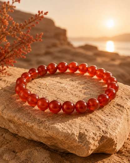 Natural Genuine Carnelian Stone Bracelet | RatnAura