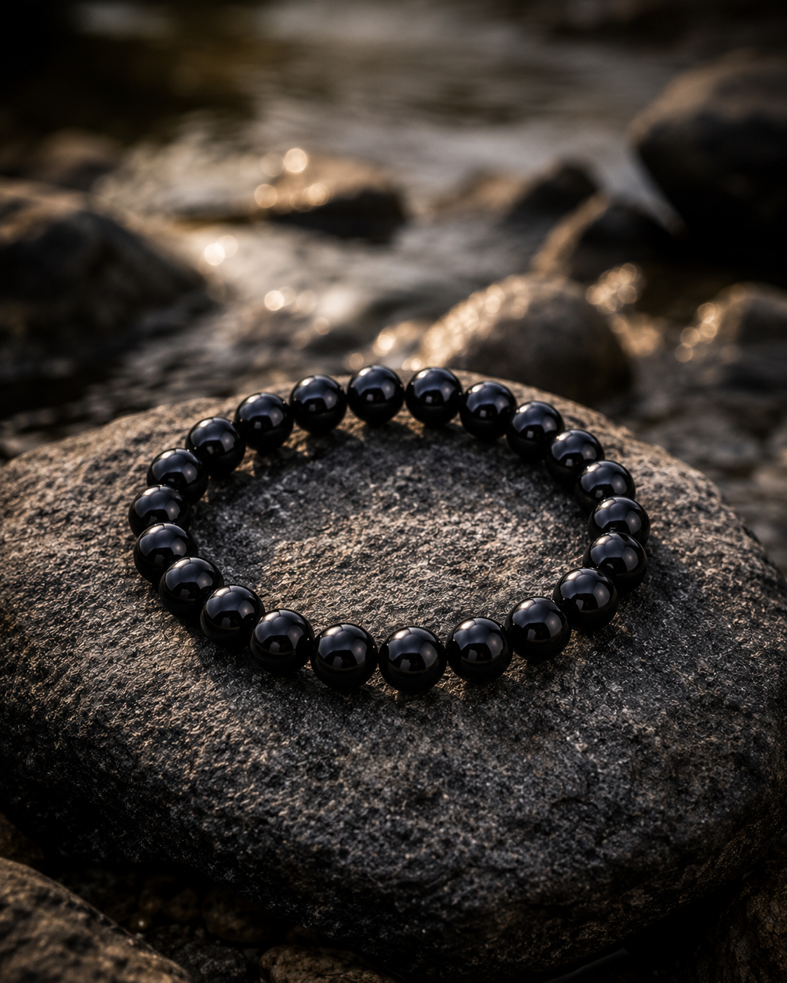 Black Onyx Crystal Bracelet for Protection, Strength & Grounding| RatnAura