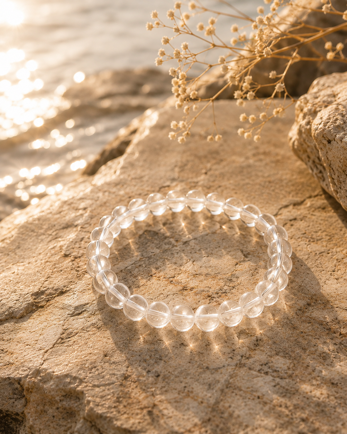Clear Quartz Crystal Bracelet for Clarity, Focus & Positive Energy | RatnAura