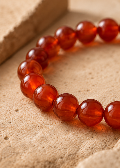 Natural Genuine Carnelian Stone Bracelet | RatnAura