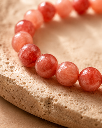 Natural Sunstone Adjustable Stretch Bracelet | RatnAura