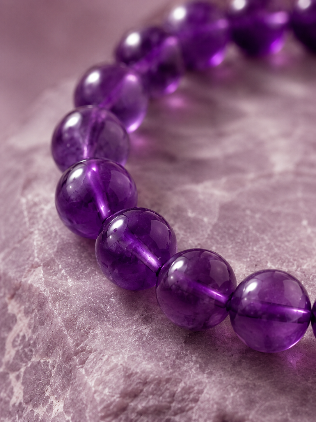 Natural Amethyst Stone Bracelet | Purple Gemstone Bracelet | RatnAura