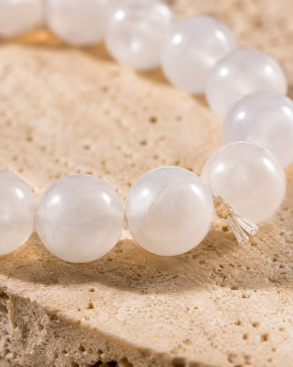 Natural Rainbow Moonstone Adjustable Bracelet | 8mm Beads | RatnAura