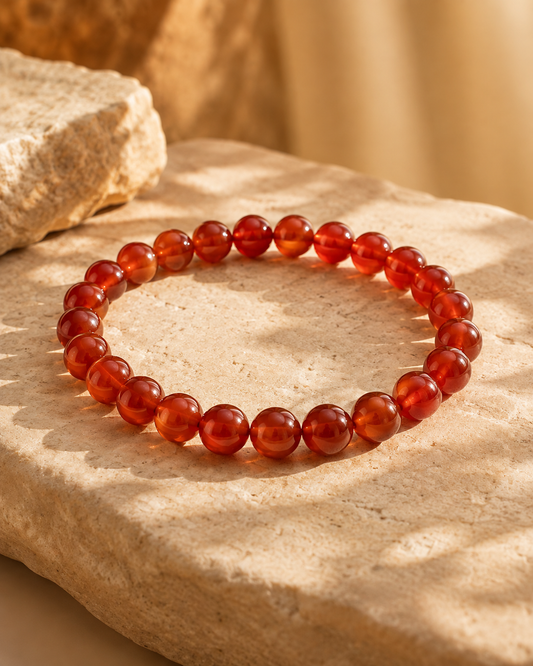 Natural Genuine Carnelian Stone Bracelet | RatnAura