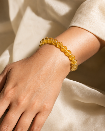 Natural Genuine Citrine Stone  Bracelet | RatnAura