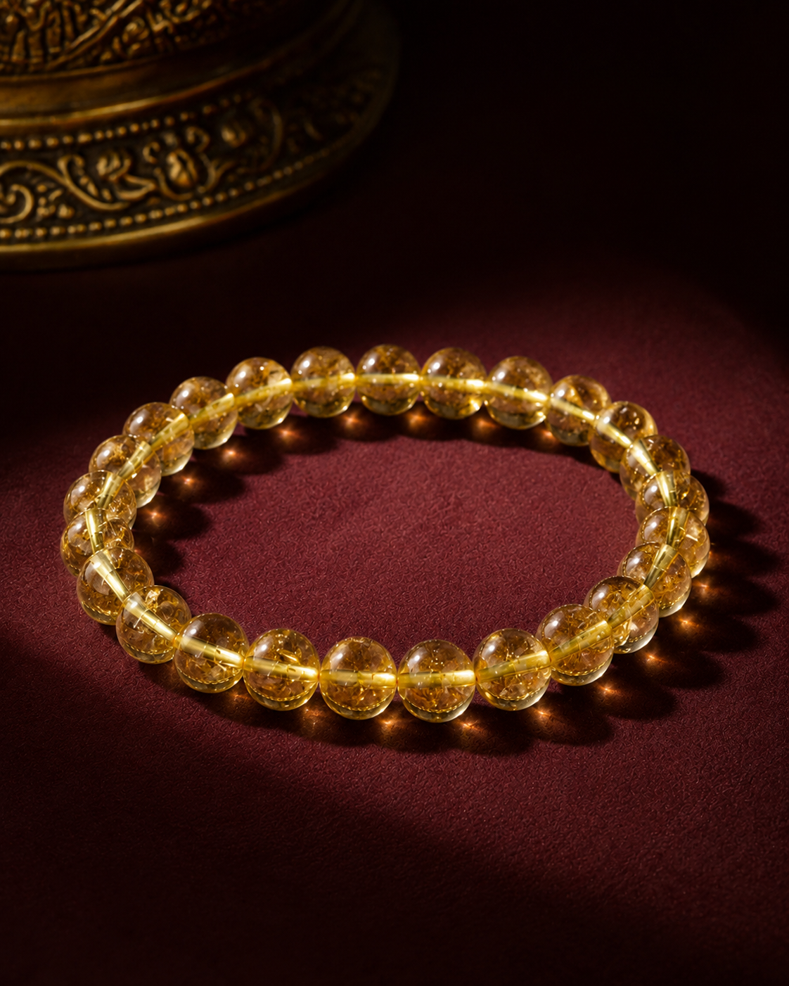 Natural Genuine Citrine Stone  Bracelet | RatnAura