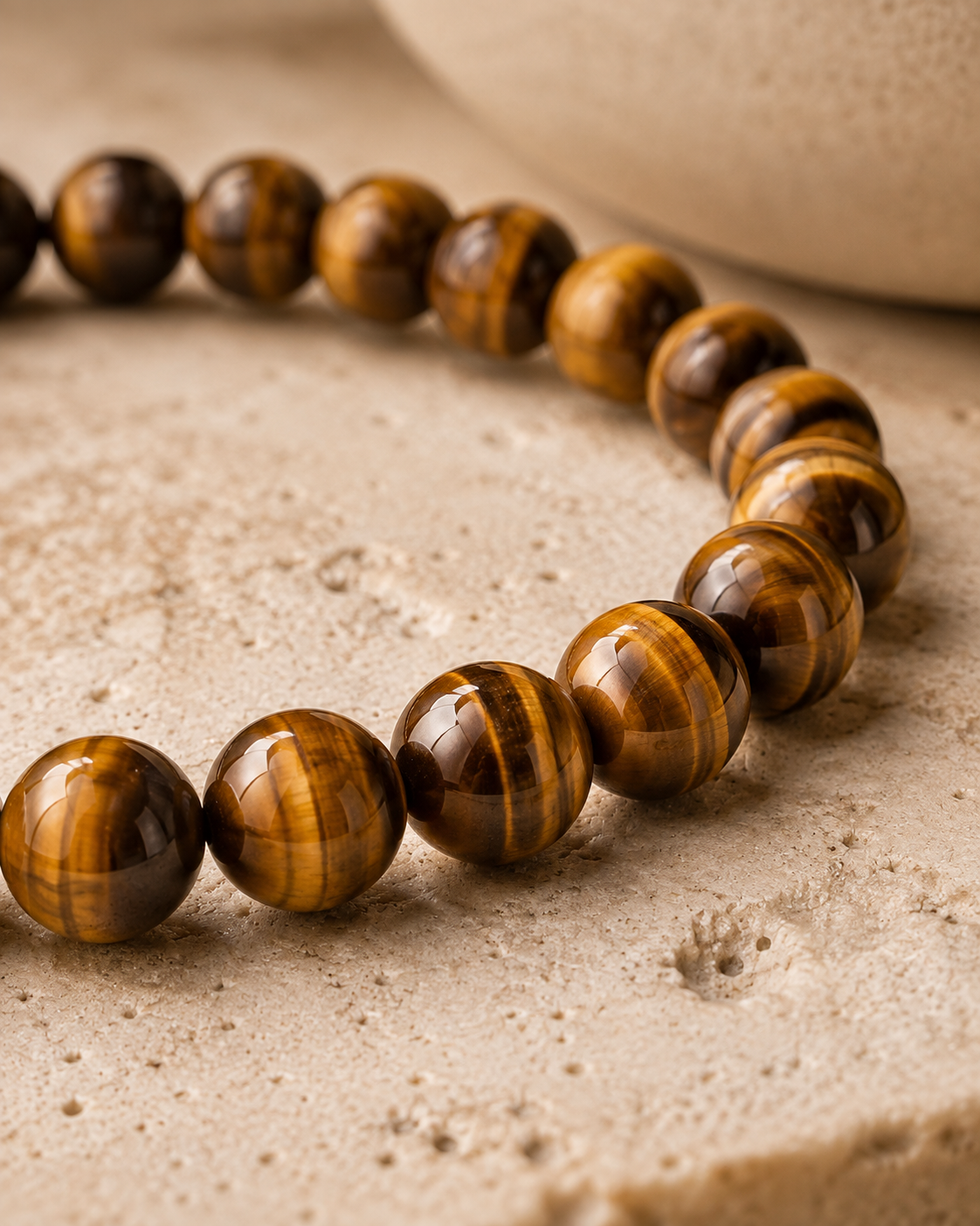 Natural Tiger Eye Adjustable Stretch Bracelet | RatnAura