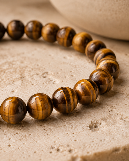 Natural Tiger Eye Adjustable Stretch Bracelet | RatnAura