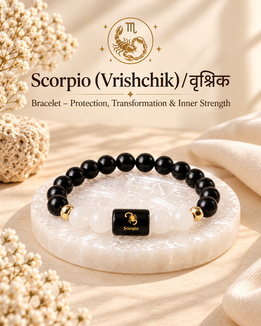 ♏ Scorpio Zodiac Bracelet – Inner Strength, Clarity & Balance | RatnAura